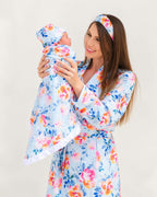 Soft Hospital Robe – Orange Flower