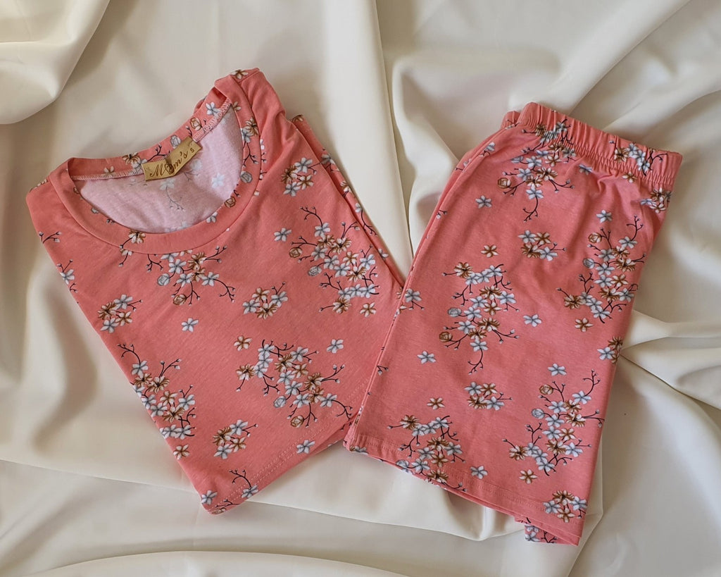 Short Nursing Pyjama – Dark Pink