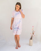 Nursing Cross Layer Gown – Cherry Blossom Pink