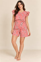 Short Nursing Pyjama – Dark Pink