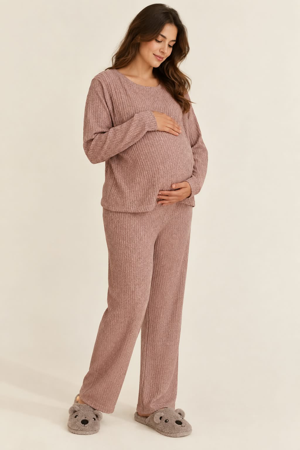 Winter pyjama Wrap Front 17 - Grey
