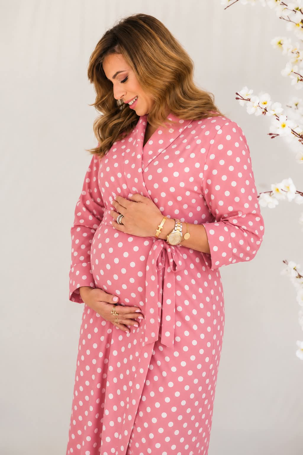 Soft Hospital Robe – Small Polka Dot