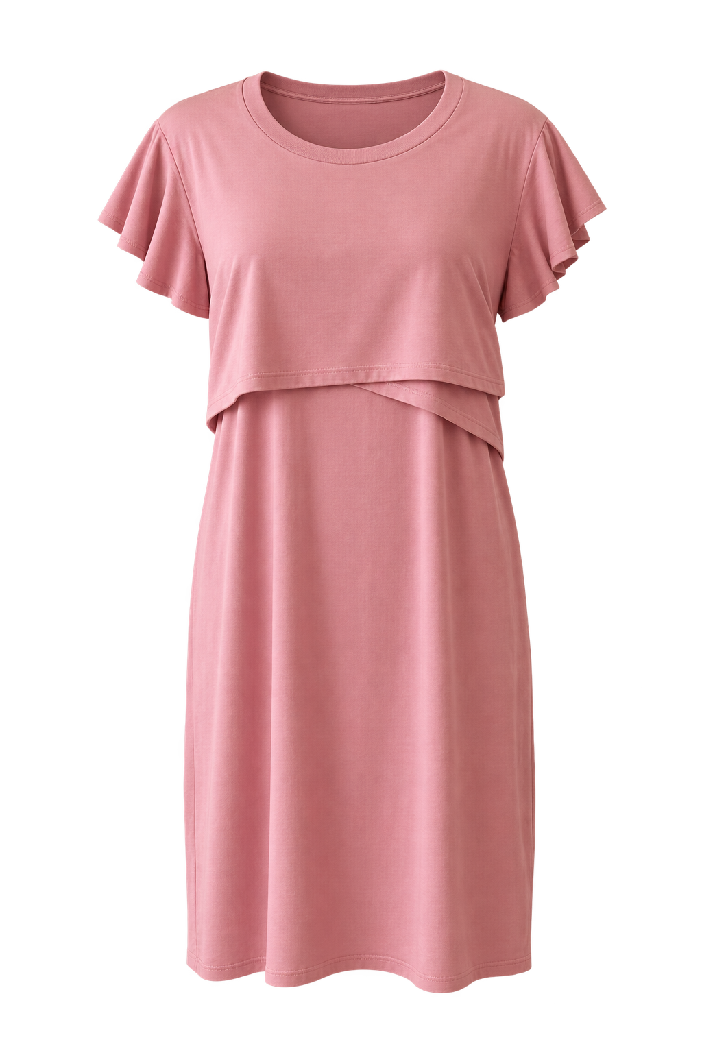 Short gown Cross Layer 2D - Pink