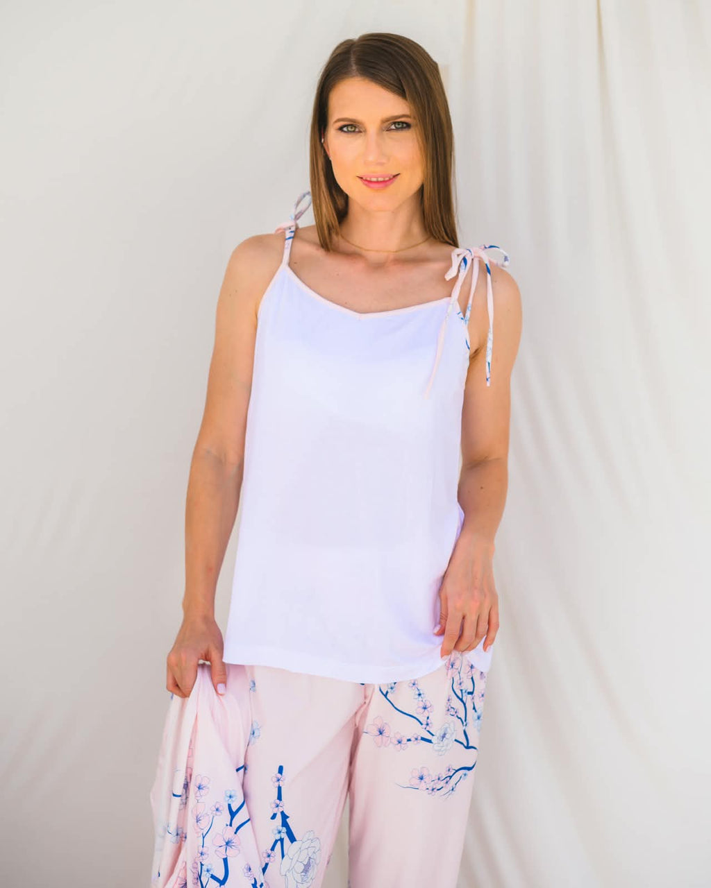 Cherry Blossom Nursing Pyjama Set – Pink – 3 Pieces