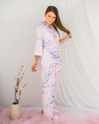 Cherry Blossom Nursing Pyjama Set – Pink – 3 Pieces