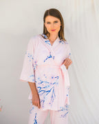 Cherry Blossom Nursing Pyjama Set – Pink – 3 Pieces