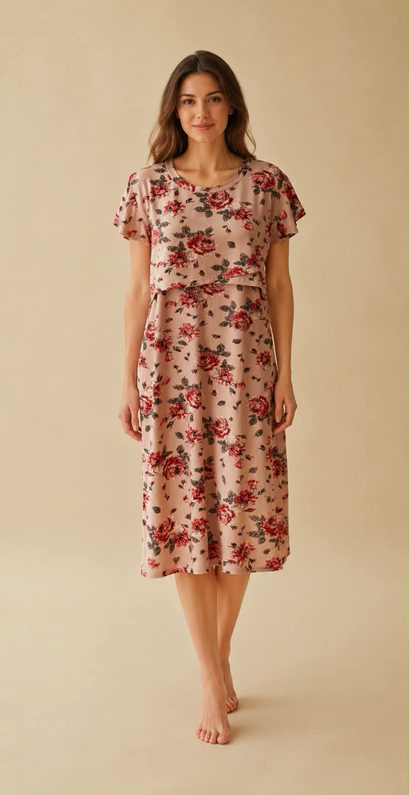 Nursing Cross Layer Gown – Tie Dye
