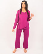 Pyjama Wrap Front 3 - Purple