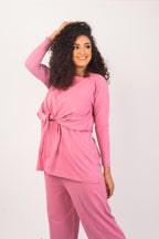 Pyjama Front Tie 4 - Pink