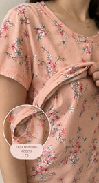 Short Nursing Pyjama – Light Pink