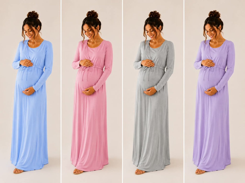 Long gown Open Front 5 - Purple
