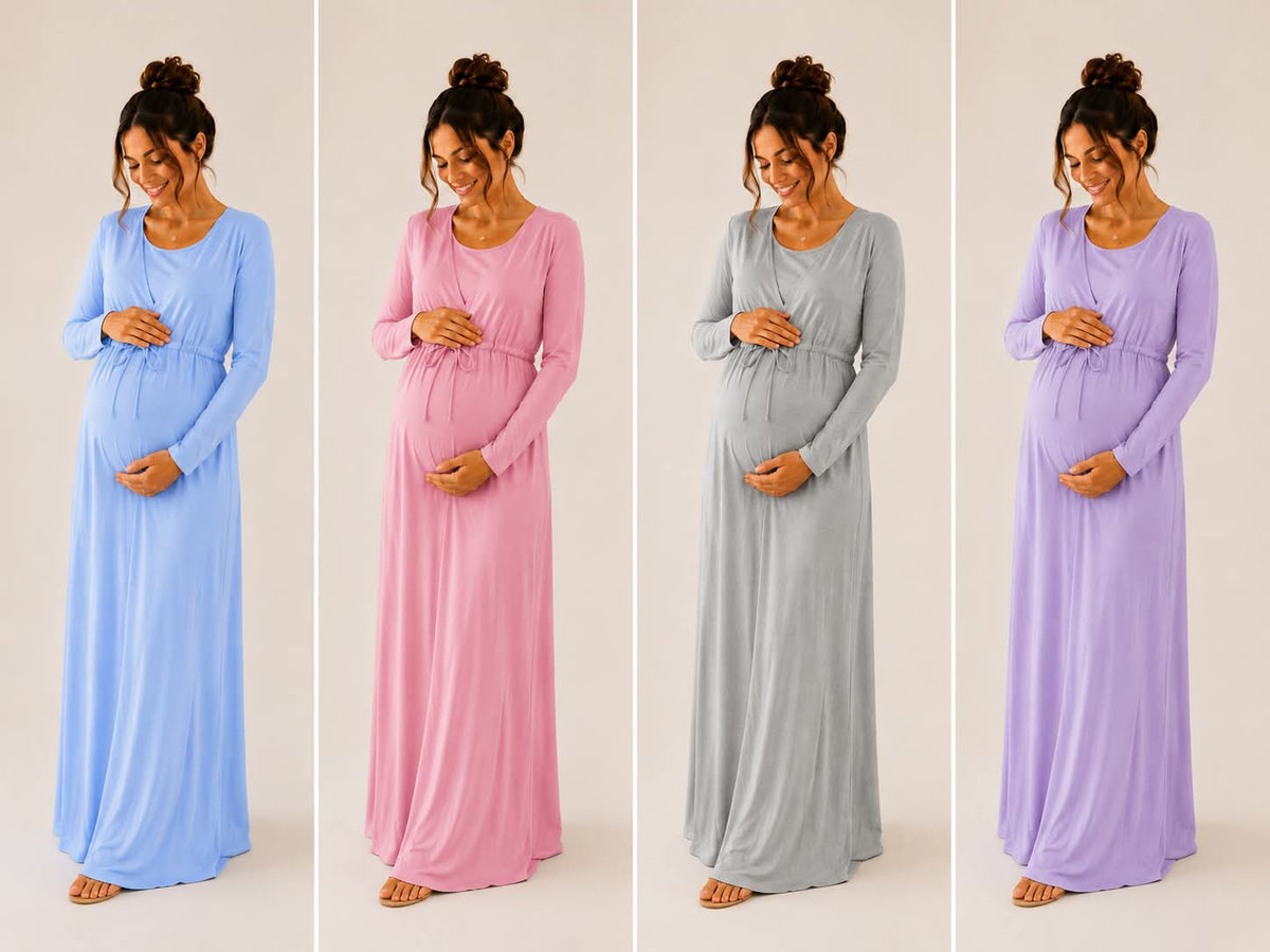 Long gown Open Front 5 - Purple