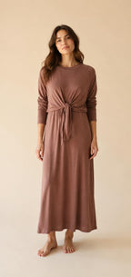 Long gown Front Knot 11 - Pink