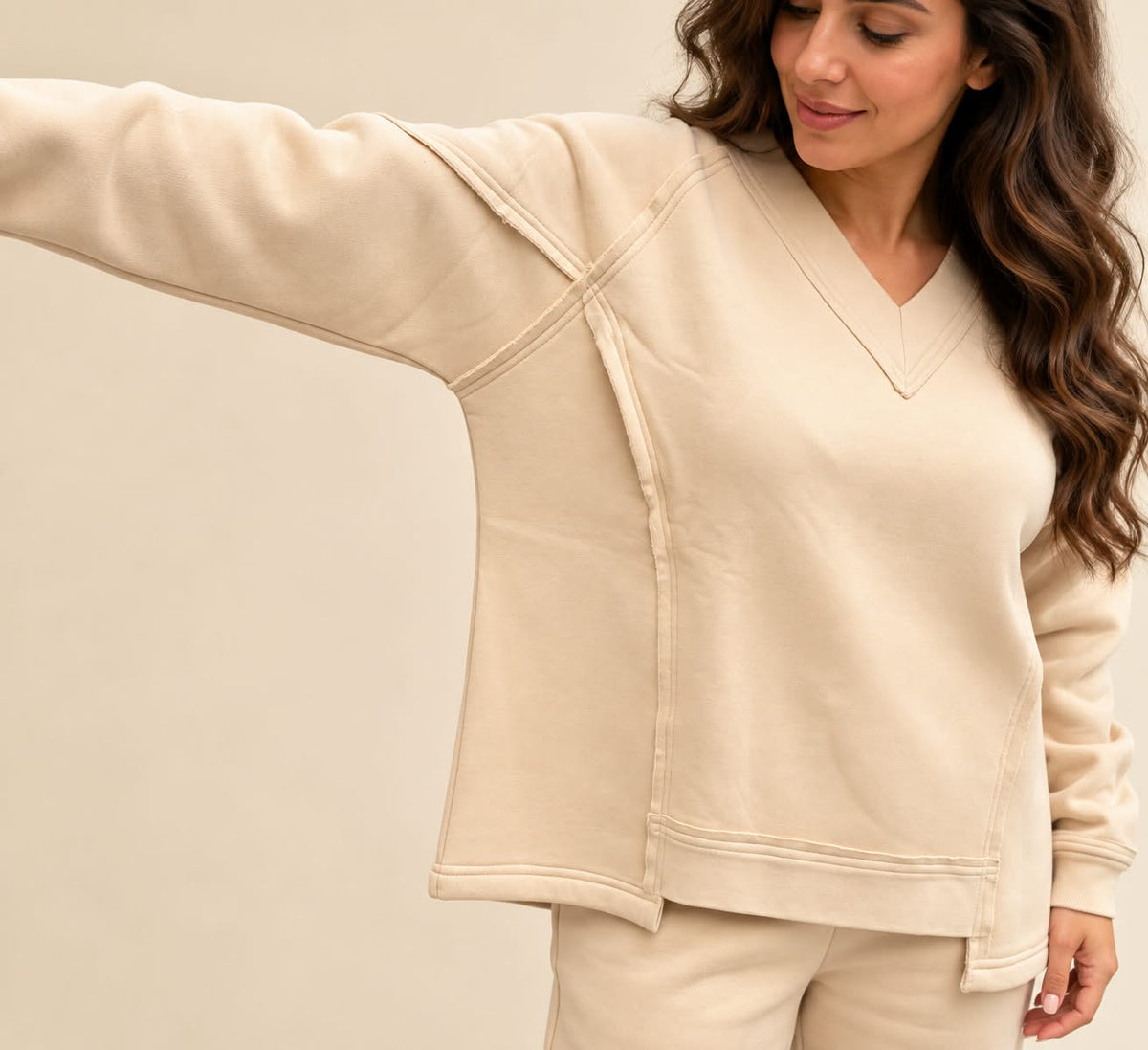 Winter set (V Neck) - Pink