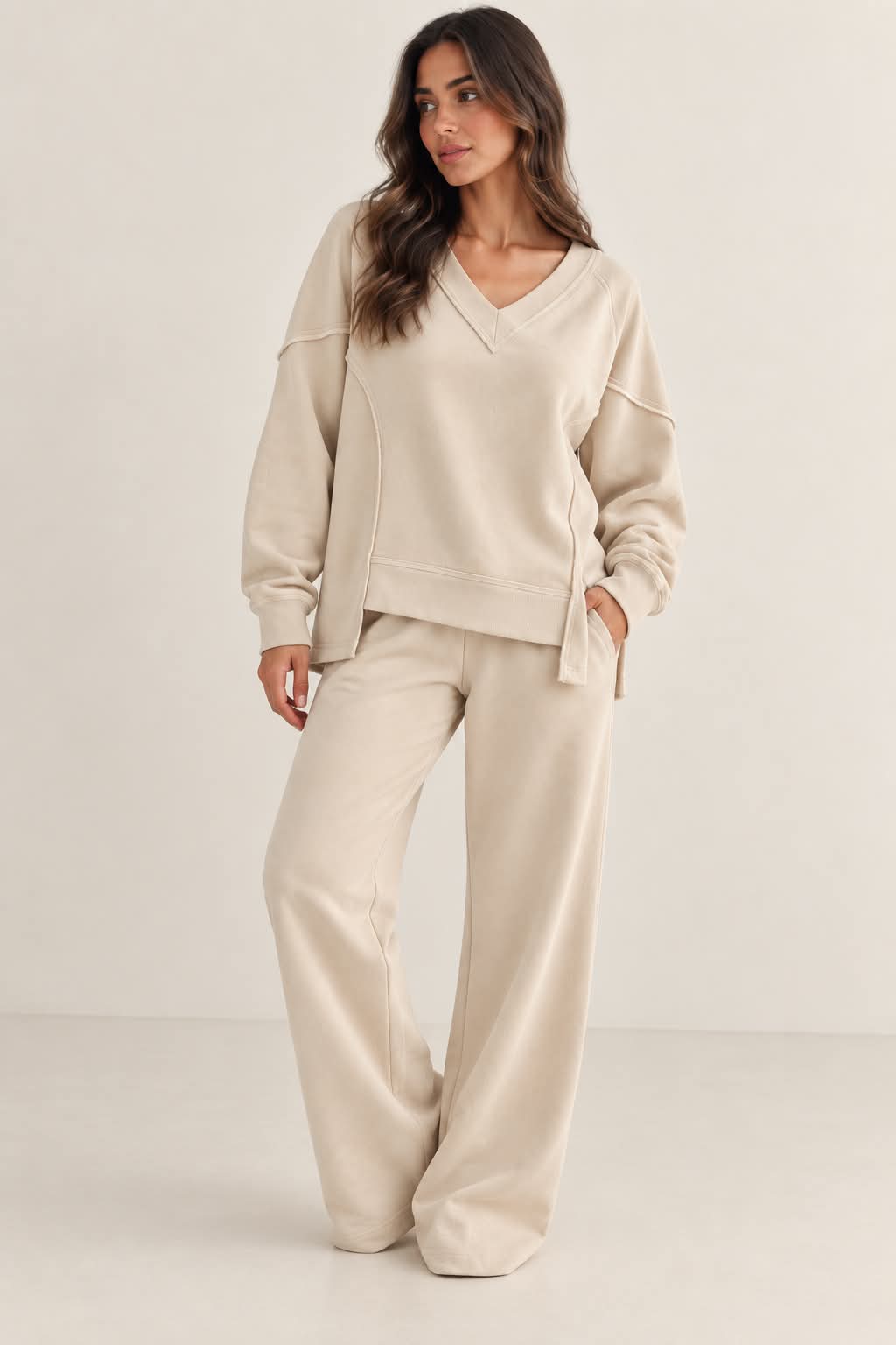 Winter set (V Neck) - Sage Green