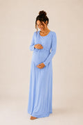 Long gown Open Front 5 - Blue