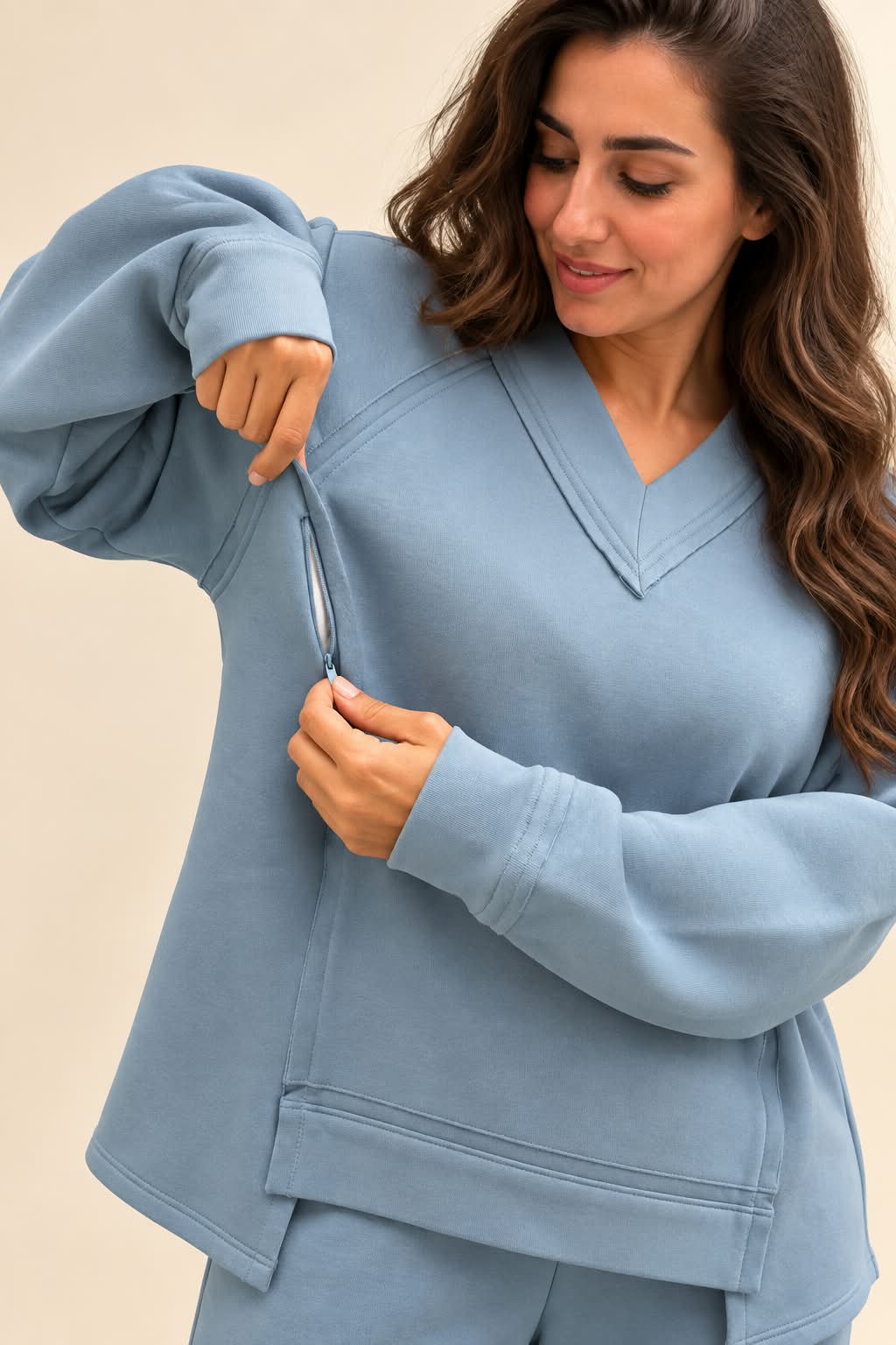 Winter set (V Neck) - Sage Green
