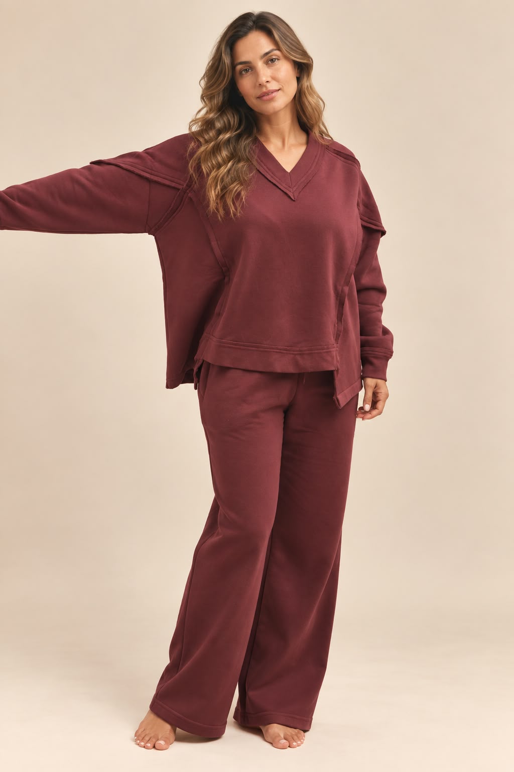 Winter set (V Neck) - Sage Green