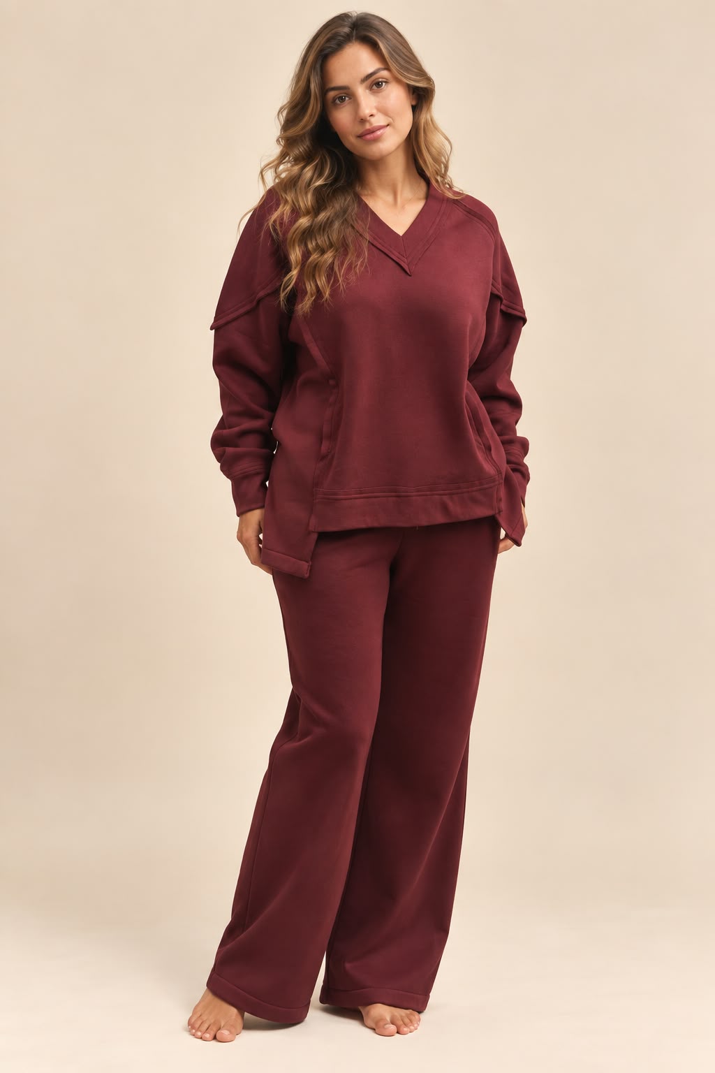 Winter set (V Neck) - Sage Green