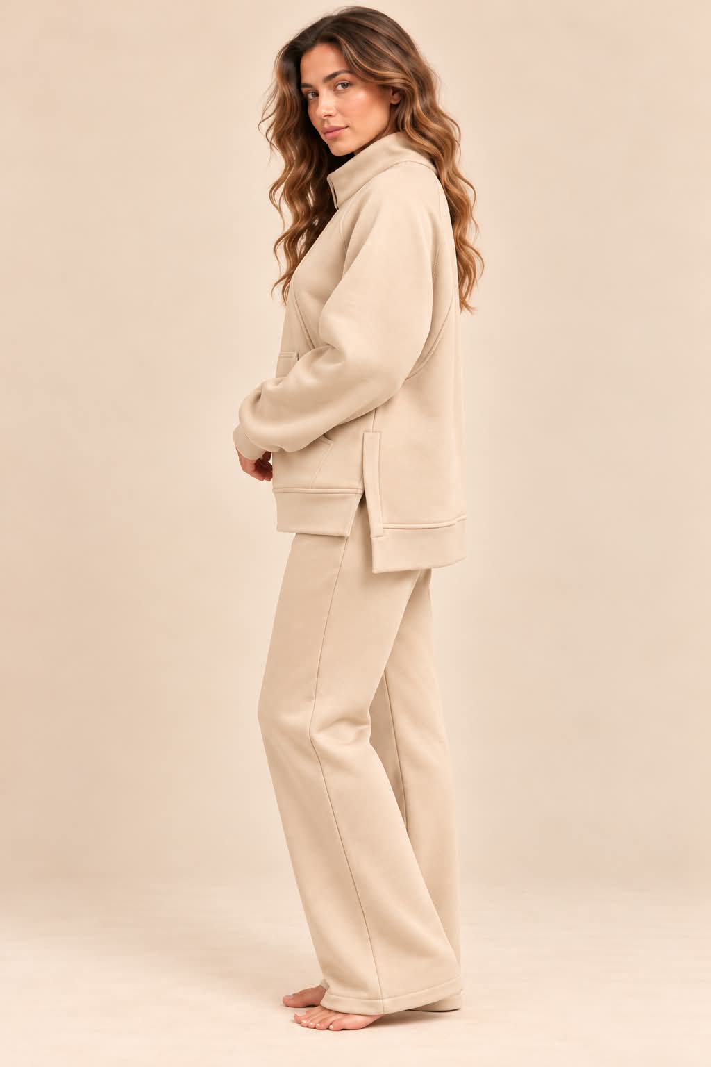 Winter Set (Quarter Zip) - Sage Green
