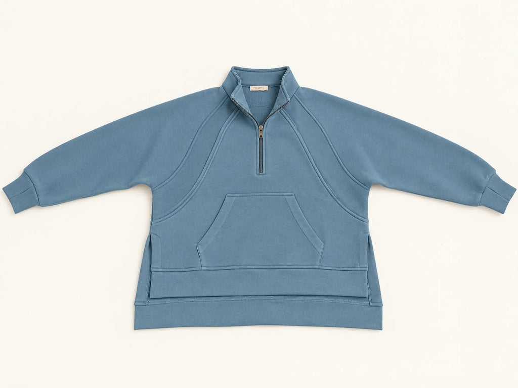 Winter Set (Quarter Zip) - Sage Green