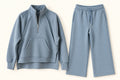 Winter Set (Quarter Zip) - Dusty Blue