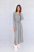 Long gown Open Front 19 - Grey