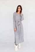 Long gown Open Front 19 - Light Grey