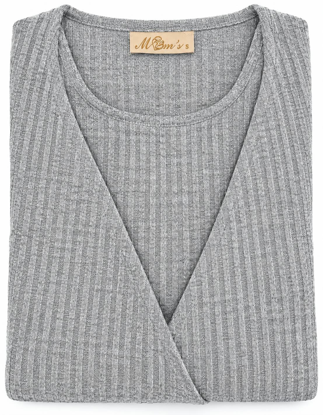 Long gown Open Front 19 - Light Grey