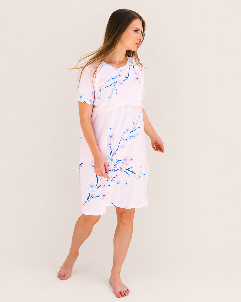 Nursing Cross Layer Gown – Tie Dye