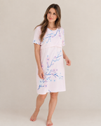 Nursing Cross Layer Gown – Cherry Blossom Pink