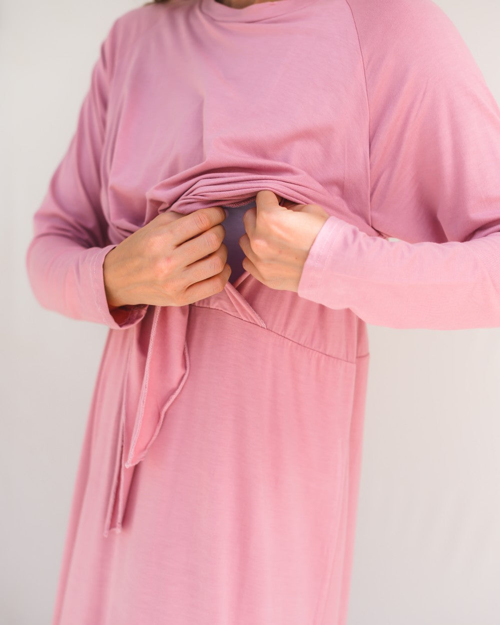 Long gown Front Knot 11 - Pink