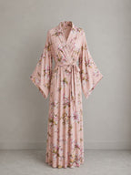 Floral Kimono Robe – Black