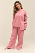 Winter set (V Neck) - Pink