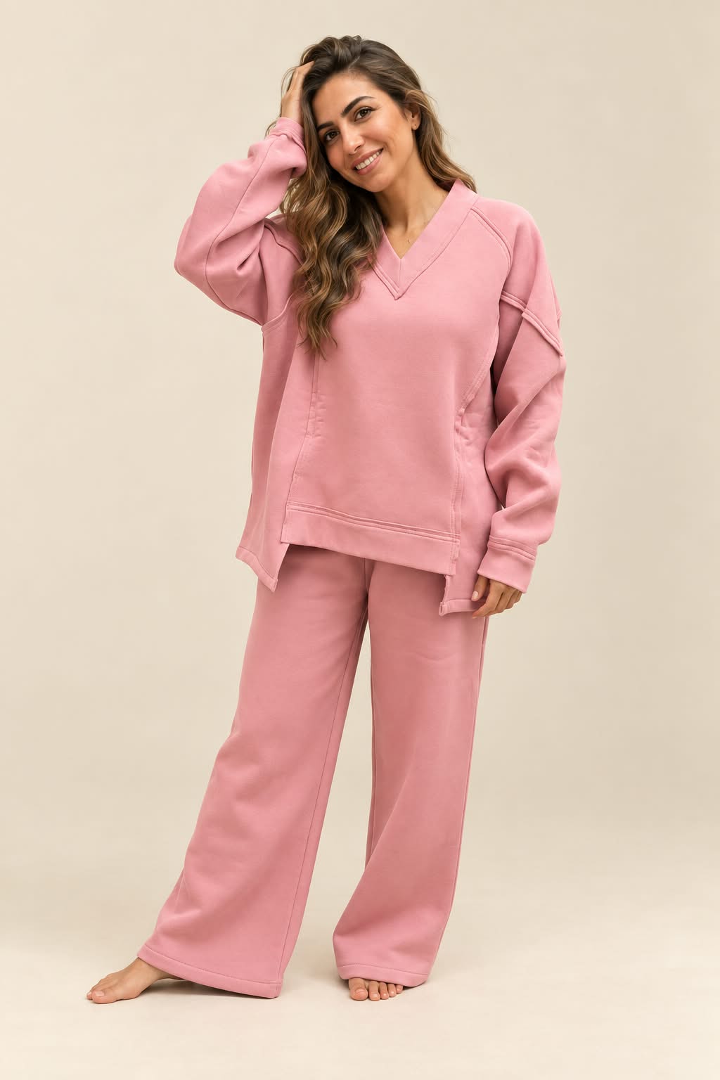 Winter set (V Neck) - Sage Green