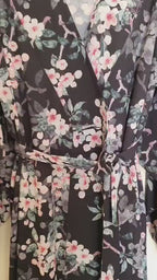 Floral Kimono Robe – Black
