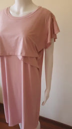 Short gown Cross Layer 2D - Pink