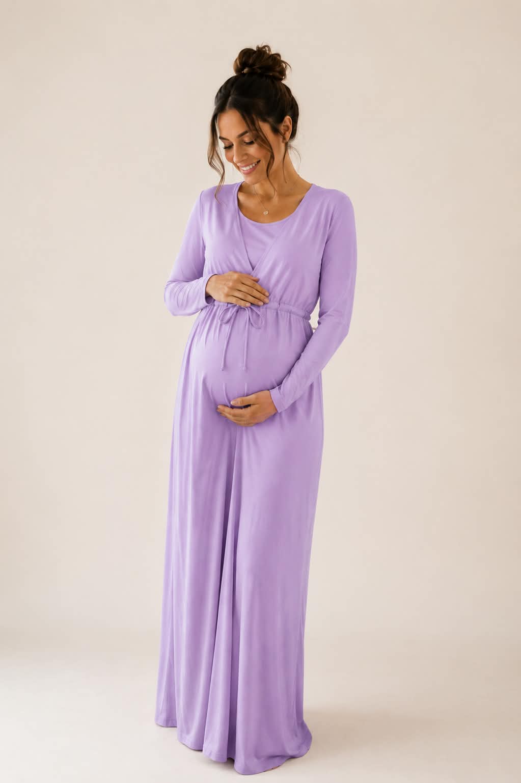 Long gown Open Front 5 - Purple