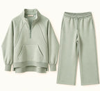 Winter Set (Quarter Zip) - Sage Green