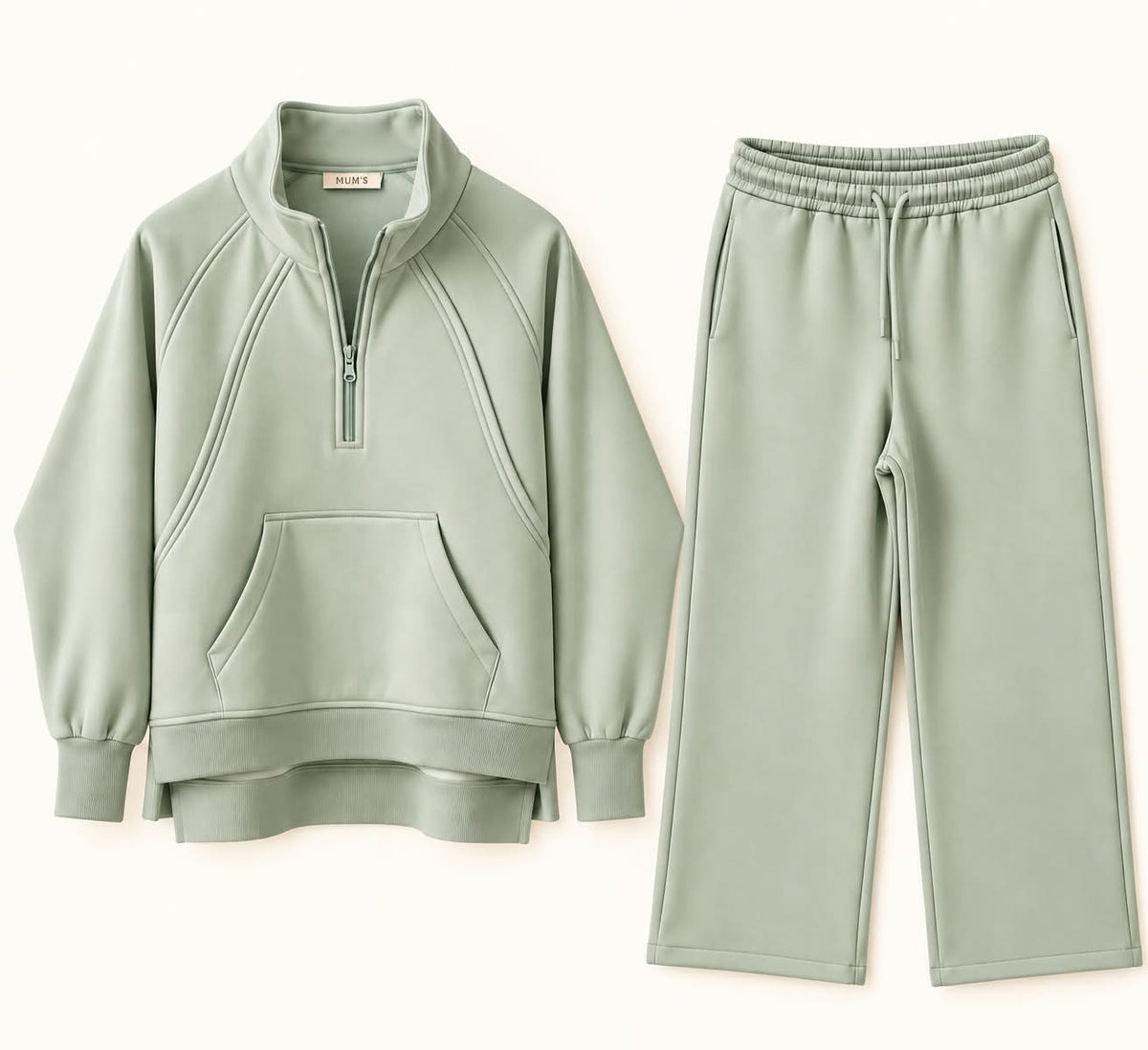 Winter Set (Quarter Zip) - Cream