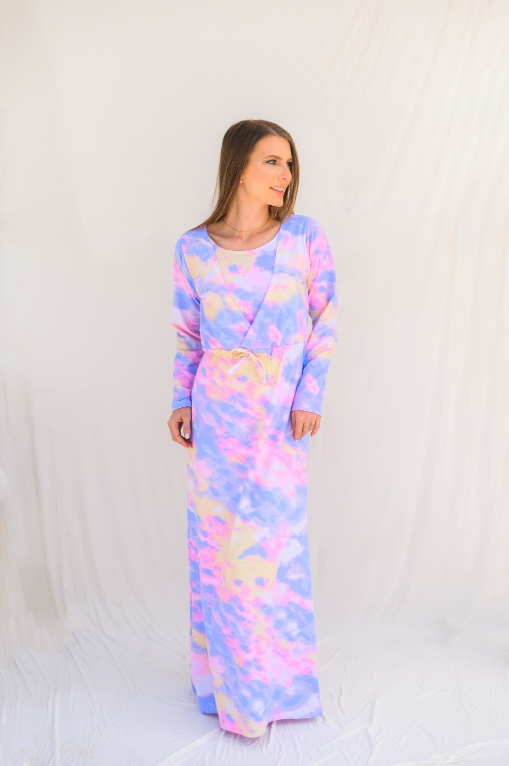 Long gown Open Front 5 - Purple