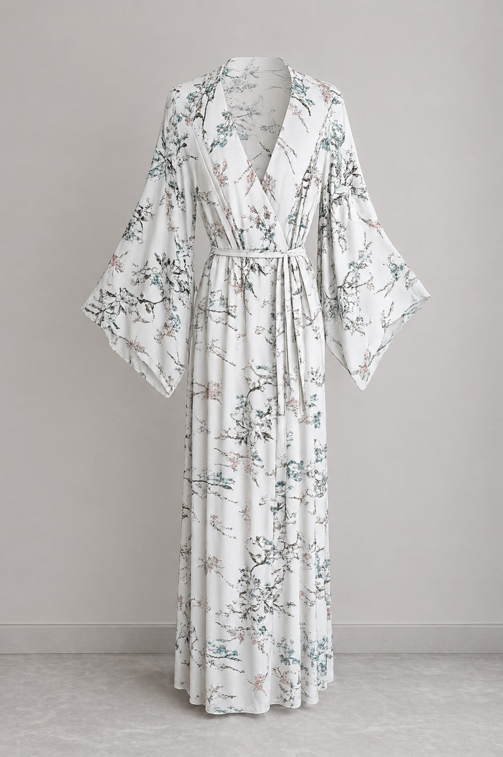Floral Kimono Robe – Black